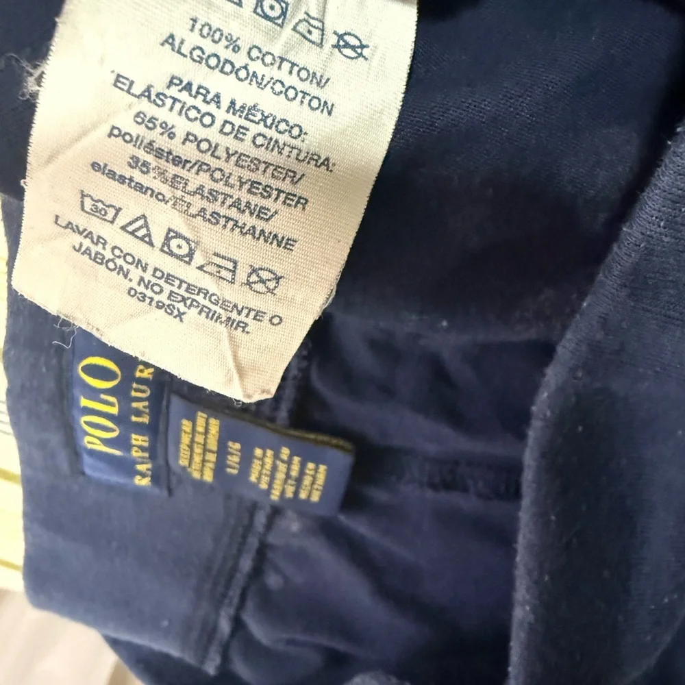 Ralph Lauren Rugby Bear Pajama Pants Mens Large Navy Blue Cotton Sleep Joggers